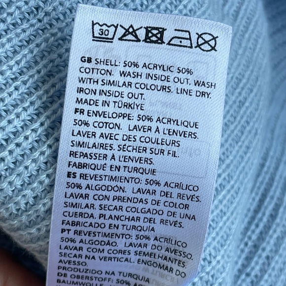 Open Back Lace Detail Knitted Maxi Dress Light Blue Size Small - Picture 4 of 4